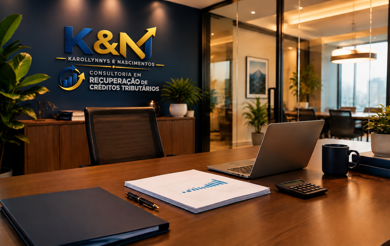 Sala corporativa da K&N Consultoria Tributária